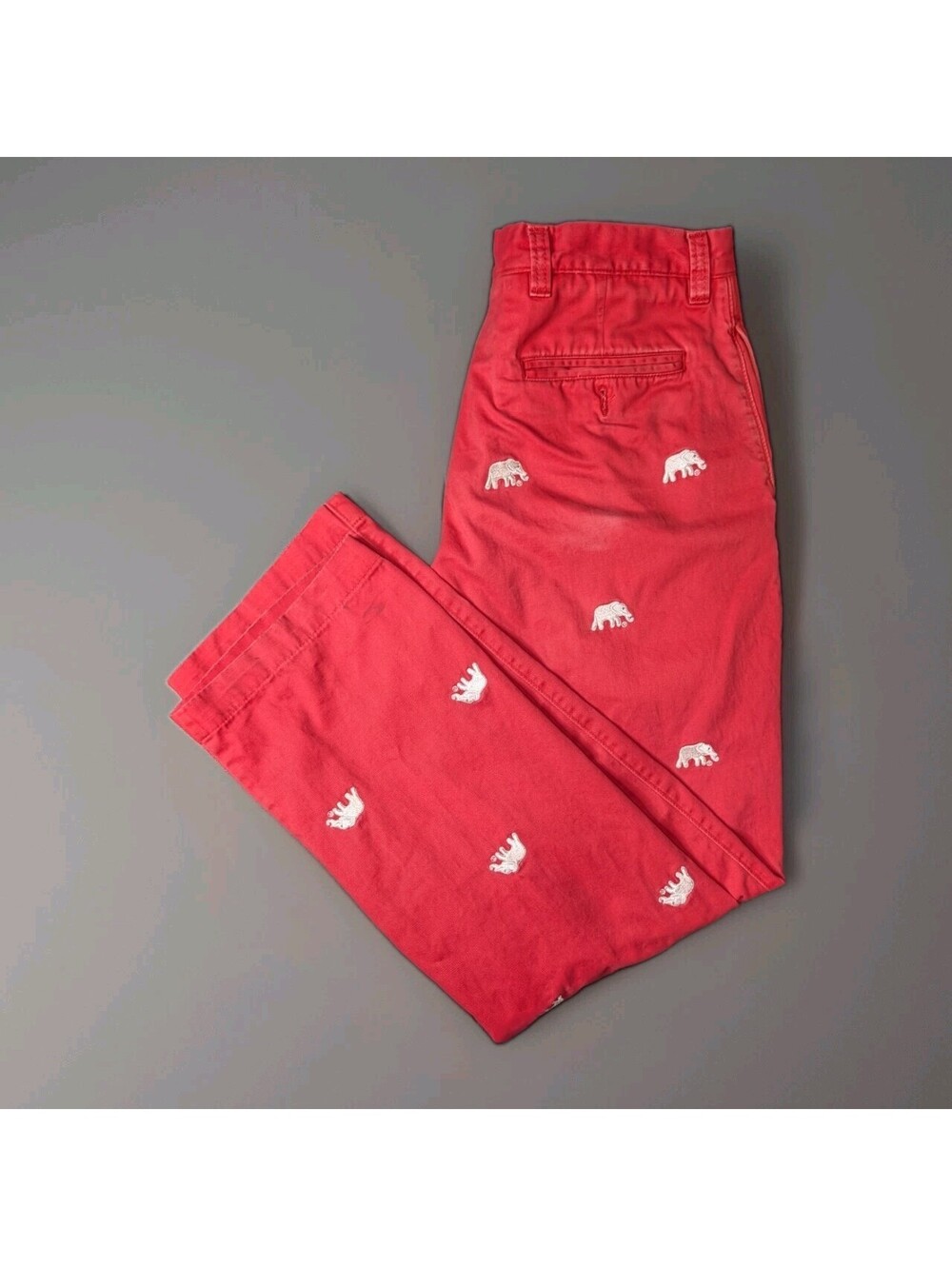 Berle Vintage Red Elephant Pants 33x30 Alabama Football Crimson Tide